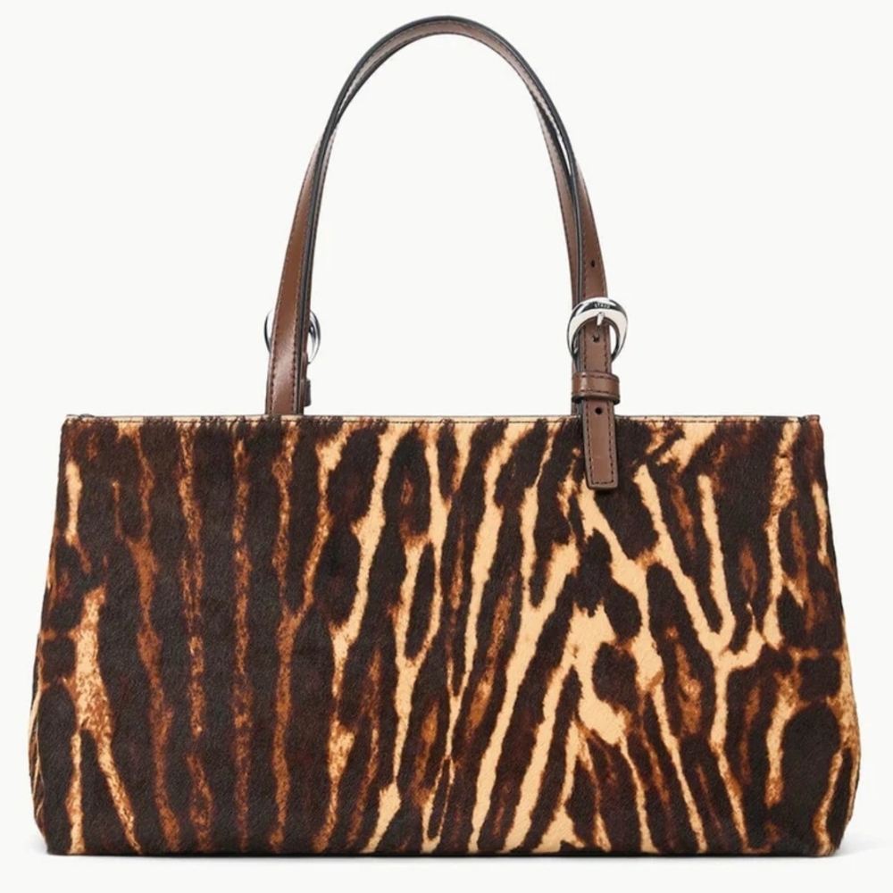 NWT STAUD BRANDO BAG | LADY LEOPARD CACAO